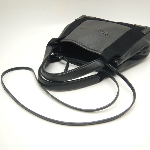 Balenciaga Navy Cabas XS Tote Bag Canvas Leather Black - Picture 4 of 8